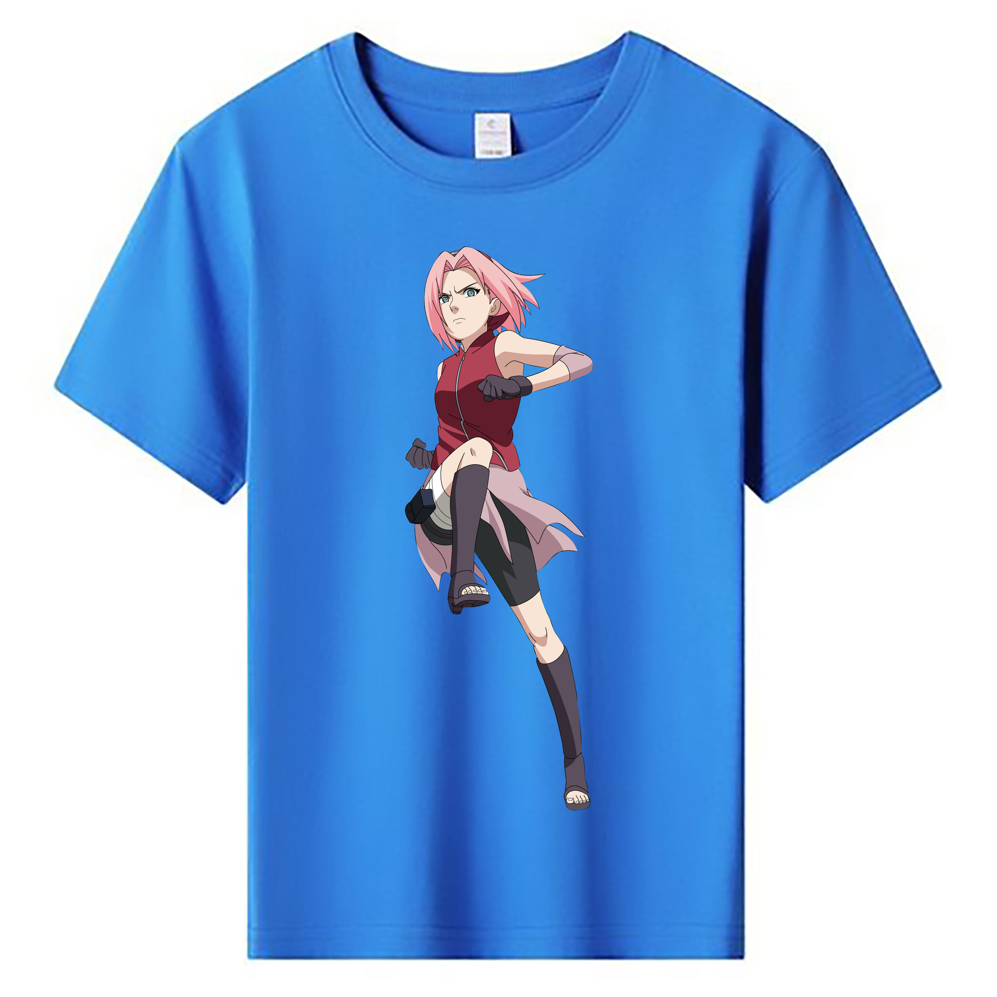 （画像用） NARUTO -ナルト- 春野サクラ Haruno Sakura 綿100％キッズTシャツ（フロントプリント）